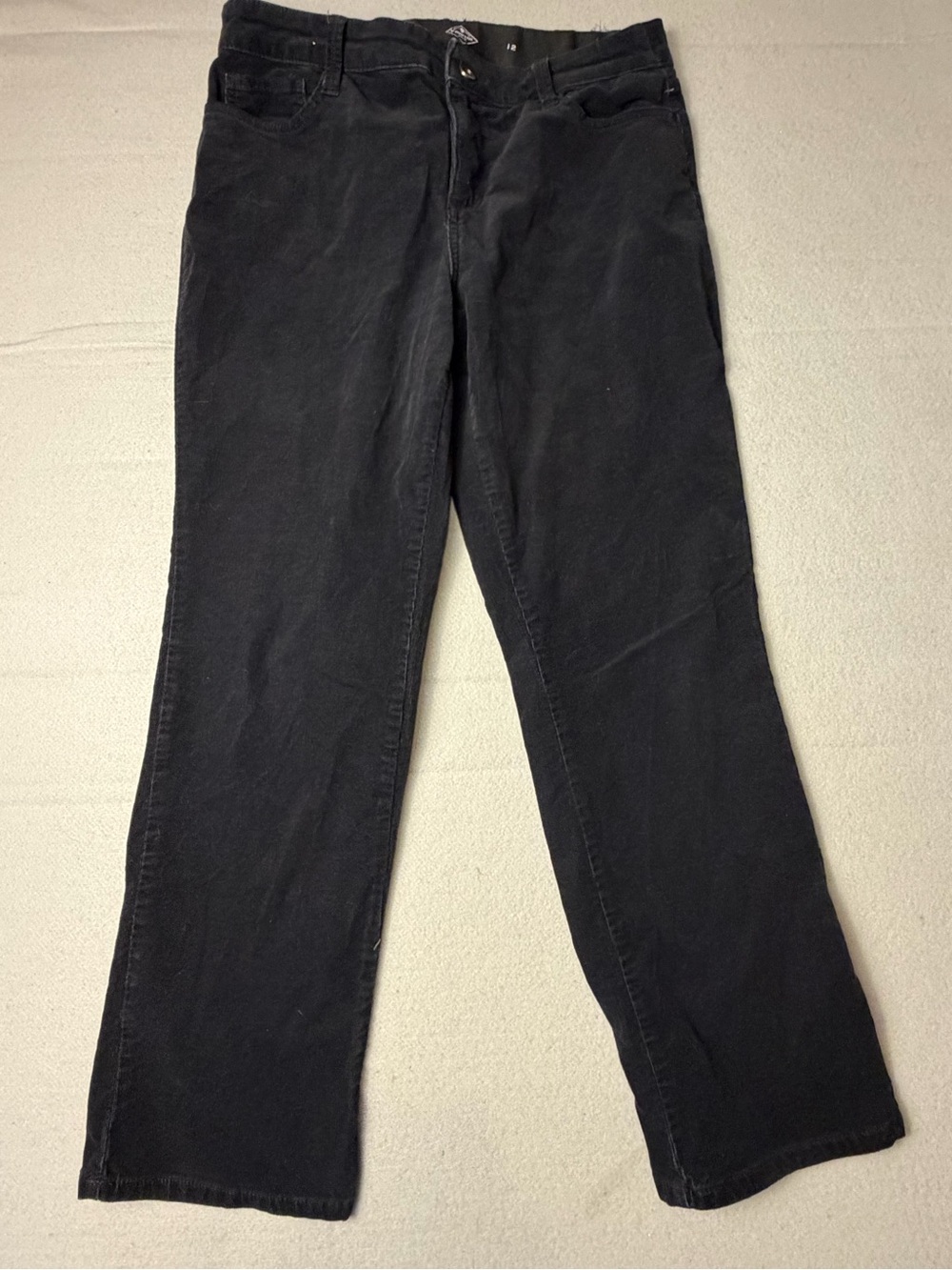 St. John's Bay Black Straight-Leg Jeans 12
